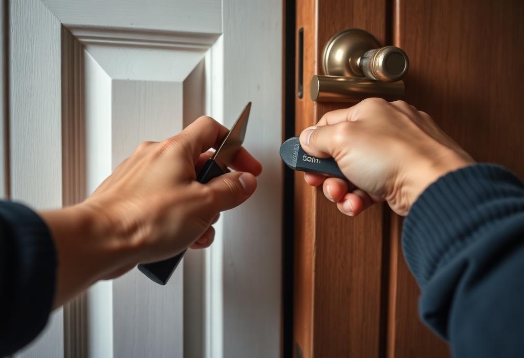 Ouverture de porte claquée par un serrurier professionnel